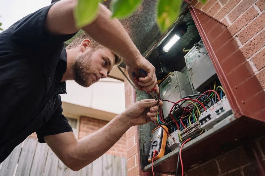 Dural electrician performing electrical work