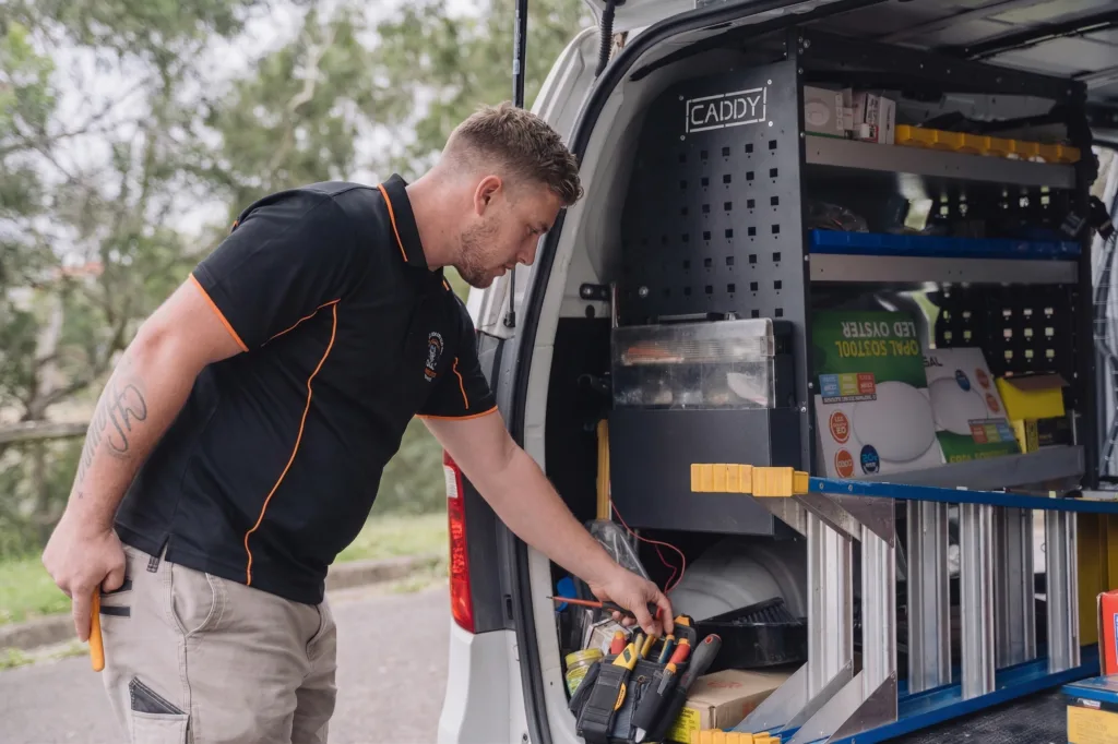Licensed Dural electrician working on a residential job
